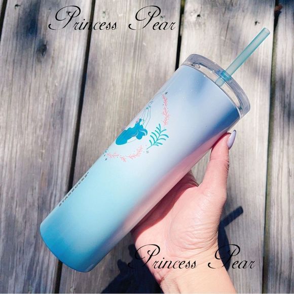 Starbucks 2022 Thailand Stainless Steel Coral Wreath Cold Cup 16oz. - Picture 2 of 7